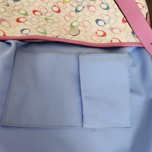 Nwot Coach Heritage Chelsea Signature Multi-Colored Shoulder Bag - Picture 15 of 16